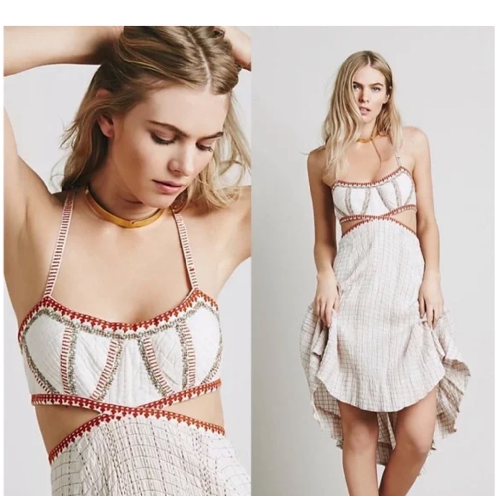 Free People Hippie Festival Dress Cream US 12